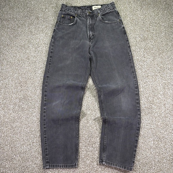 Eddie Bauer Other - Vintage Eddie Bauer Black Denim Jeans Faded Relaxed Fit Size 30X29 USA Made
